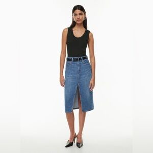 Aritzia Denim Forum ‘90s Halle high rise jean skirt